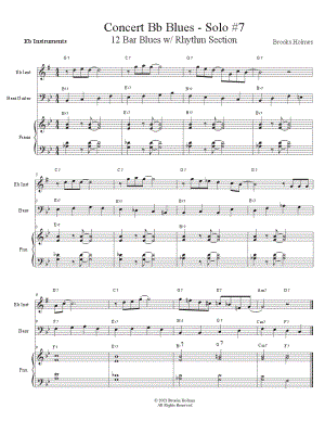 Concert Bb Blues - Solo #7 - Eb Instrument