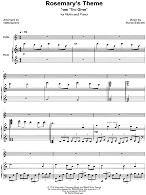 Rosemary's Theme - Violin & Piano