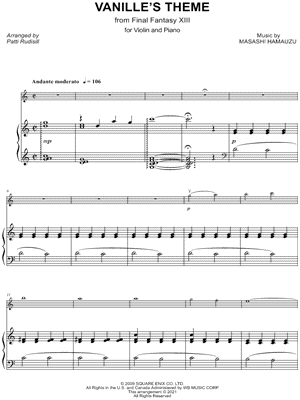 Vanille's Theme - Violin & Piano