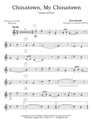 Chinatown, My Chinatown - Trumpet & Piano