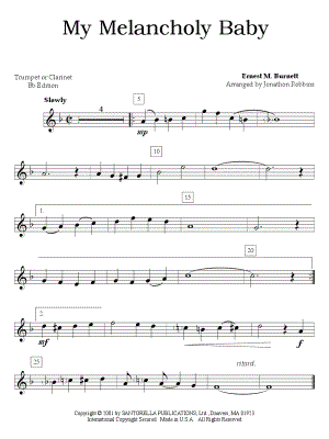 My Melancholy Baby - Clarinet & Piano