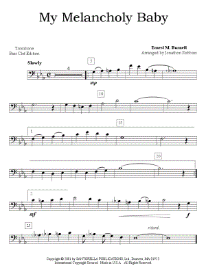 My Melancholy Baby - Trombone & Piano