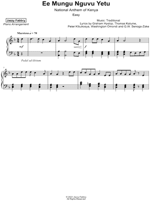 Ee Mungu Nguvu Yetu [easy]