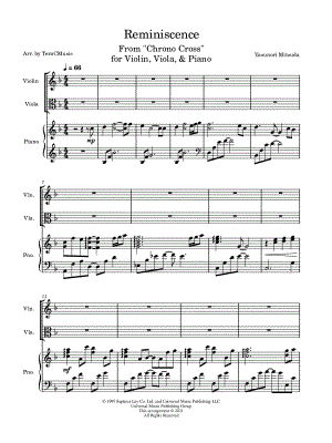 Reminiscence - Violin, Viola & Piano