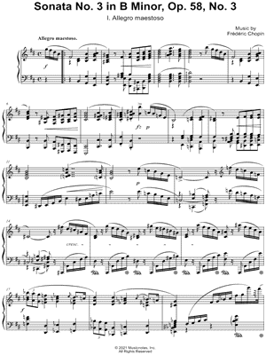 Piano Sonata in B Minor, Op. 58, No. 3 - I. Allegro Maestoso