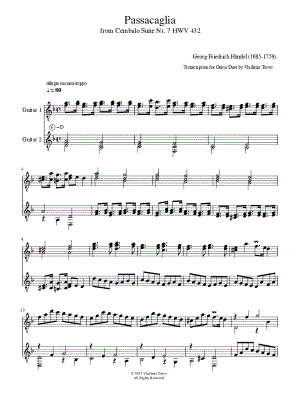 Passacaglia - Guitar Duet