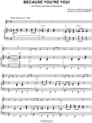 Because You're You - Piano Accompaniment