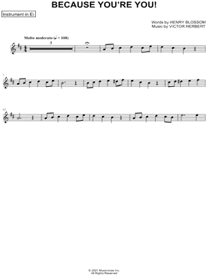 Because You're You - Eb Instrument