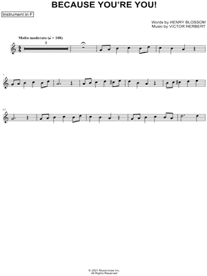 Because You're You - F Instrument