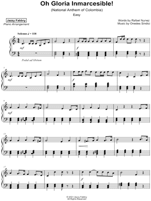 Oh Gloria Inmarcesible! [easy]