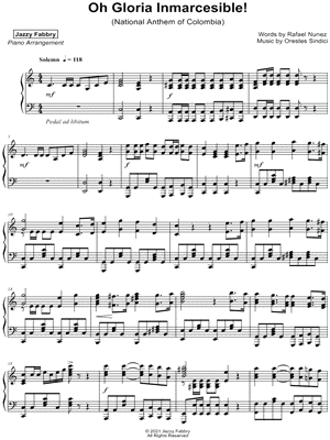 Oh Gloria Inmarcesible!