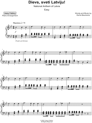 Dievs, Sveti Latviju! [easy]