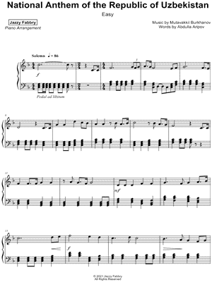 National Anthem of the Republic of Uzbekistan [easy]