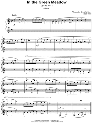 In the Green Meadow, Op. 99, No. 1