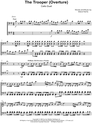 The Trooper (Overture) - Cello Duet