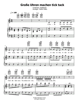 Große Uhren machen tick tack