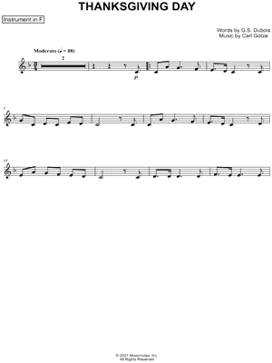 Thanksgiving Day - F Instrument
