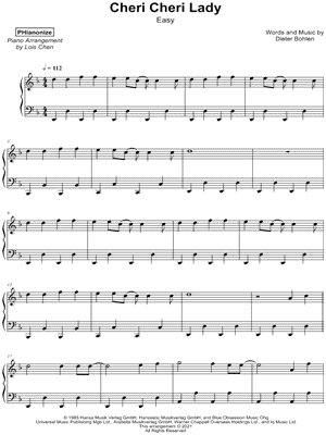 Cheri Cheri Lady [easy]