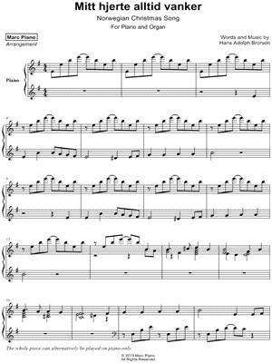 Mitt hjerte alltid vanker - Piano & Organ