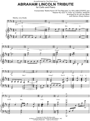 Abraham Lincoln Tribute - Cello & Piano