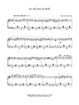 It's All Just As Well