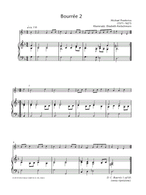 Bourrée 2 - Recorder & Piano