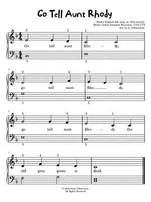 Go Tell Aunt Rhody [easy]