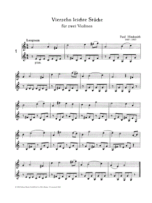 14 Leichte Duette - Violin Duet