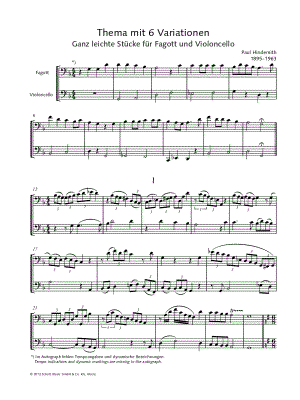 Theme and 6 Variations - Bassoon & Cello