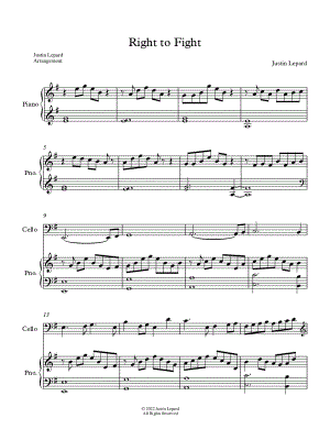 Right to Fight - Cello & Piano