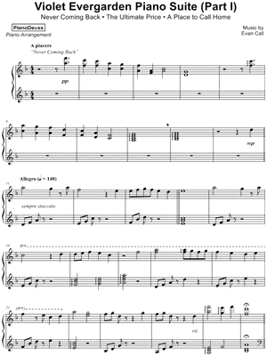 Violet Evergarden Piano Suite (Part I)