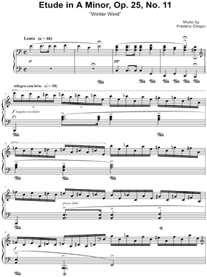 Etude, Op. 25, No. 11: Winter Wind