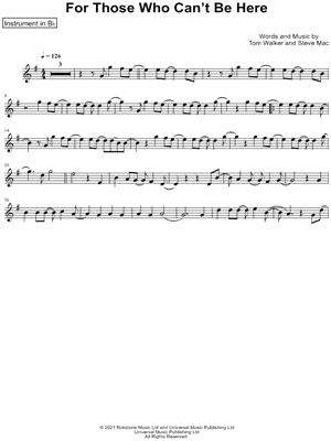 For Those Who Can't Be Here - Bb Instrument