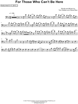 For Those Who Can't Be Here - Bass Clef Instrument