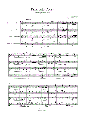 Pizzicato Polka - Saxophone Quartet