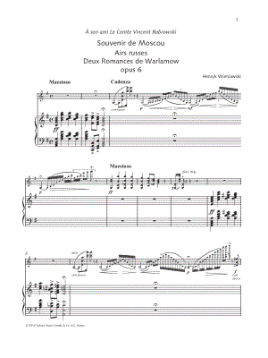 Souvenir de Moscou / Airs russes - Violin & Piano