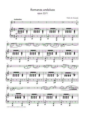 Romanza andaluza, Op. 22 No. 1 - Violin & Piano