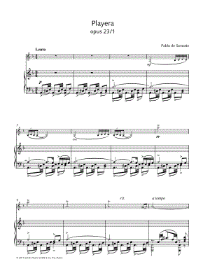 Playera, Op. 23 No. 1 - Violin & Piano