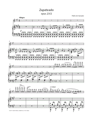 Zapateado, Op. 23 No. 2 - Violin & Piano