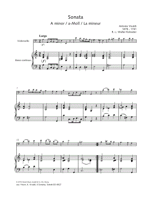 Cello Sonata in A Minor, Op. 14