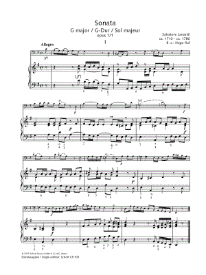 Sonata in G Major, Op. 1 No. 1 - Cello & Piano