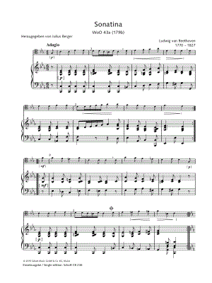 Sonatina WoO 43a (179b) - Cello & Piano