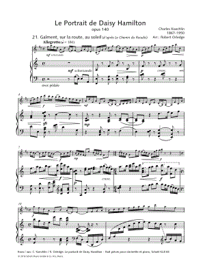 Le Portrait de Daisy Hamilton, Op. 140 - Clarinet & Piano