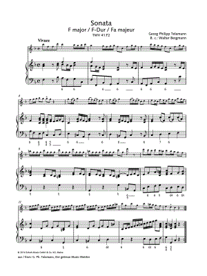 Sonata in F Major, TWV 41:F2 - Treble Recorder & Basso Continuo
