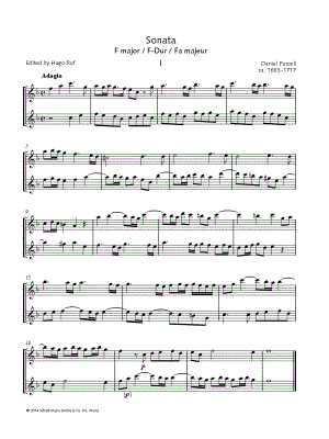 Sonata in F Major - Treble Recorder Duet