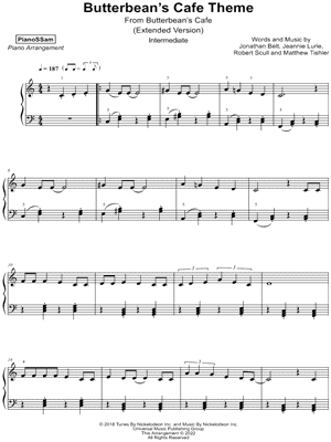 Butterbean's Café Theme Song (Extended Version) [intermediate]