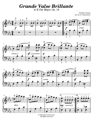 Grand Valse Brillante Opus 18 [easy]