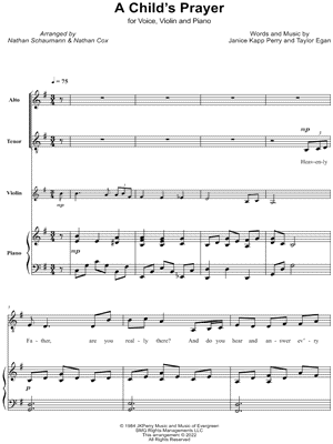 A Child's Prayer - Vocal Duet, Violin & Piano