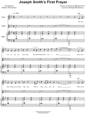 Joseph Smith's First Prayer - Tenor, Violin & Piano