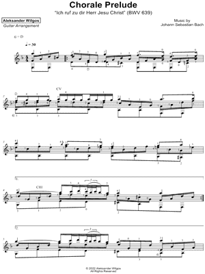 Ich Ruf Zu Dir, Herr Jesu Christ, BWV 639